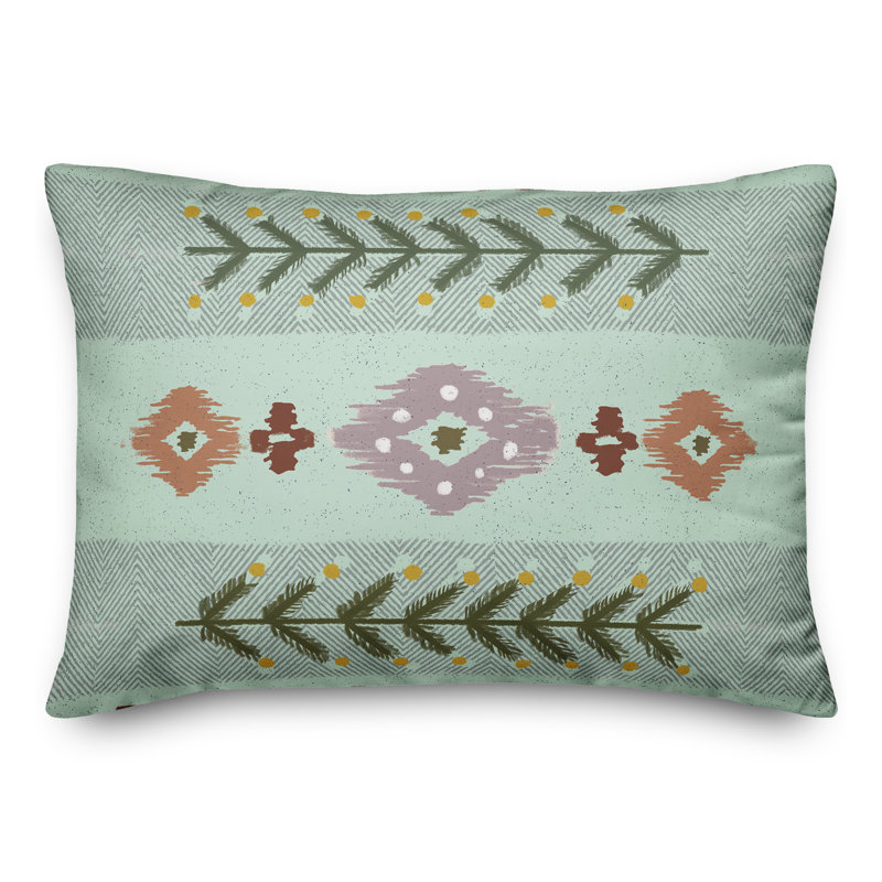 Housse et insert de coussin d'extérieur à motif 16, Vert