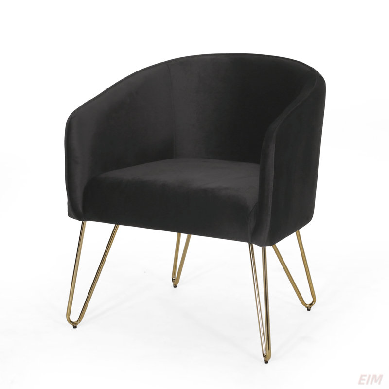 Chaise longue avec accoudoirs, Noir