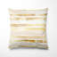 Coussin décoratif à rayures - Coussin imprimé lignes dorées modernes-125946302