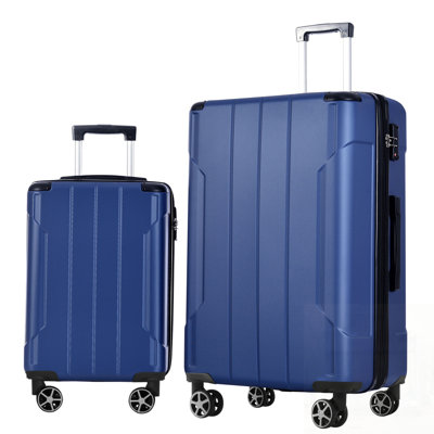 Durable Hardshell ABS Luggage Sets 2 Piece with Expandable Capacity, TSA Lock, and Spinner Wheels for Easy Travel