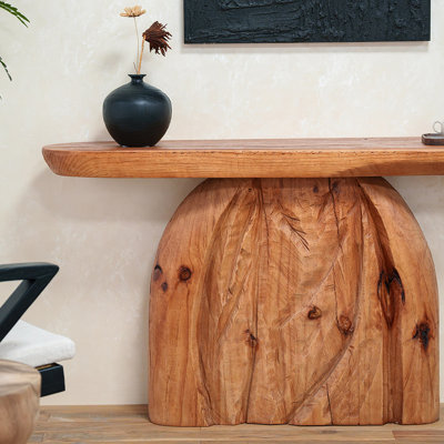 Console en bois massif de style français