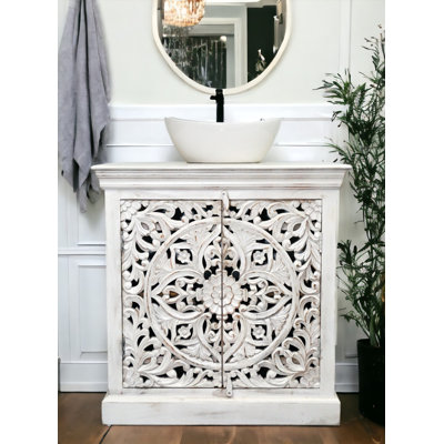 24'' Single Bathroom Vanity with Solid Wood Top