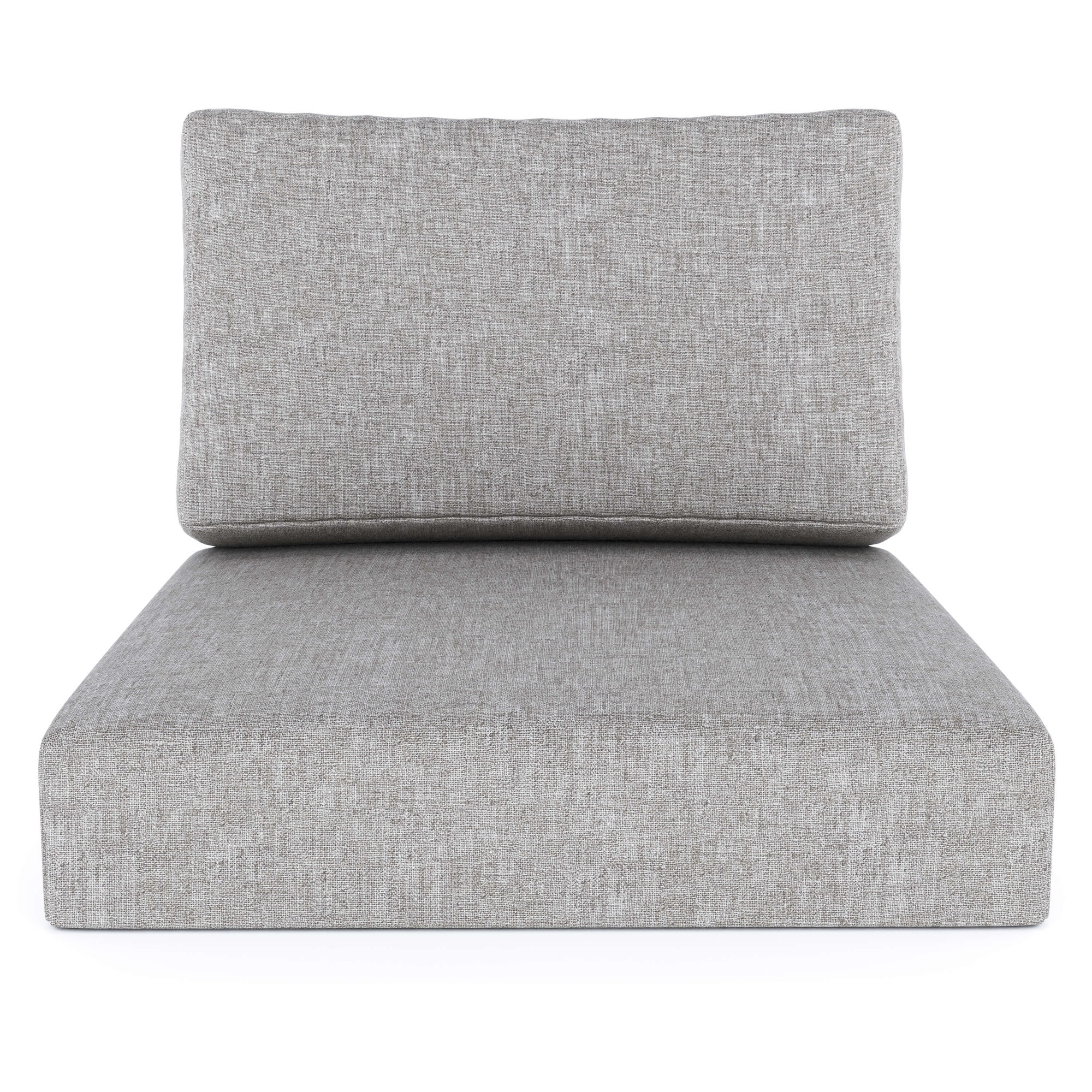 Amala Outdoor Sunbrella® Seat/Back Cushion, Sunbrella® Canvas Granite, 28.5" W x 28.5" D