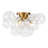 3 - Light Clear Glass Bubble Sputnik Semi Flush Mount-667324514