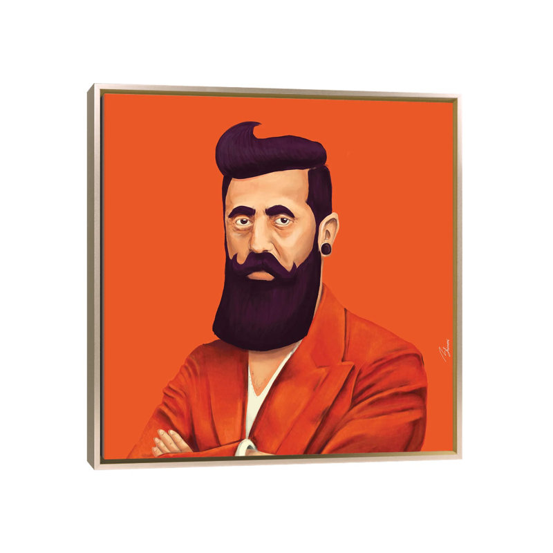 Benjamin Zeev Herzl, Champagne Floater Framed Canvas, No Mat, 18" H x 18" W x 1.5" D