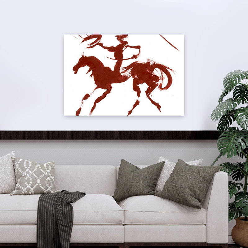 Cheval au galop, cheval contemporain abstrait, reproduction d'art mural, H 32 po x l 48 po