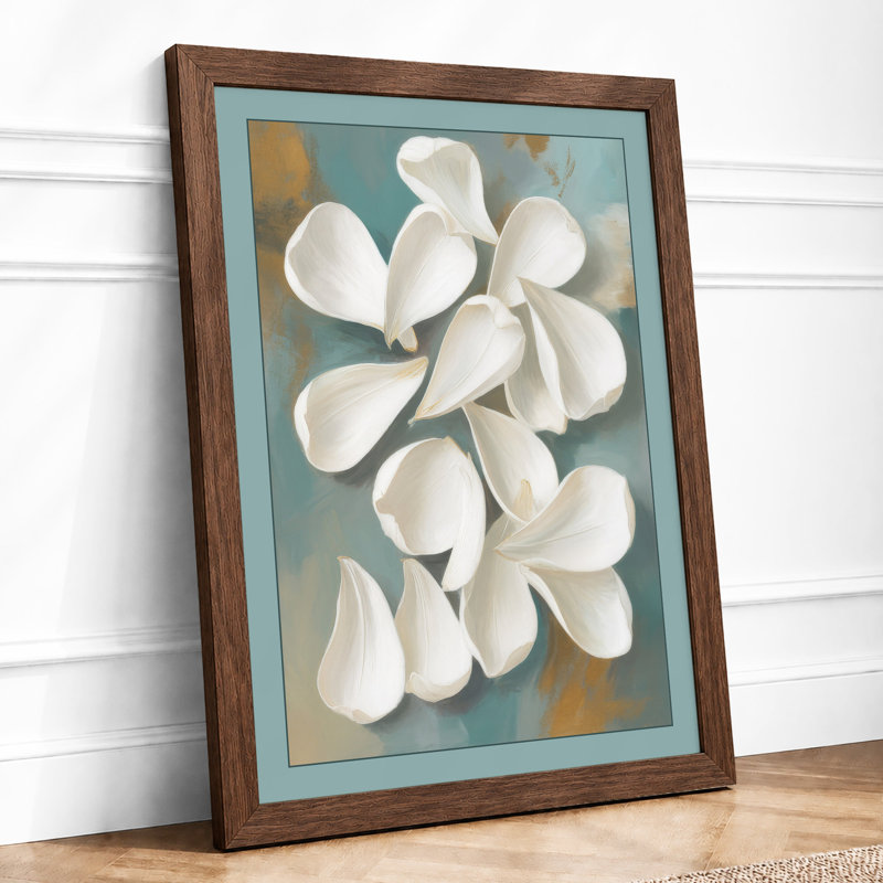 Clustered Blooms Botanical - Framed Print, A3 - 42.0 x 29.7 cm, Walnut