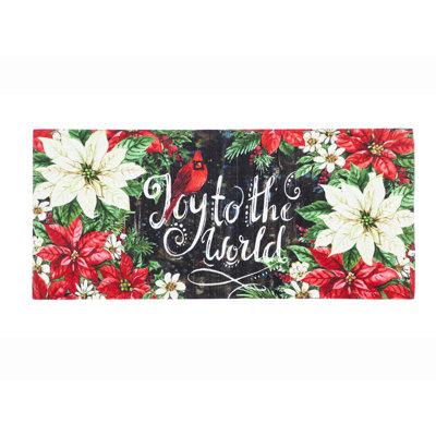 Howery Non-Slip Floral Christmas Doormat