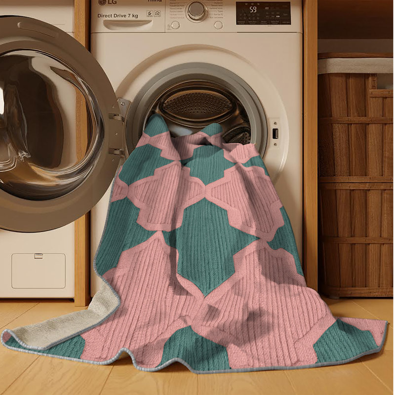 Tapis brun treillis lavable à la machine, Tapis de couloir 2 pi x 4 pi