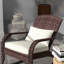 Chaise berçante d'extérieur en osier et rotin-1437828708