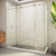 72.38" W x 34.5" D x 76" H Frameless Rectangle Sliding Shower Enclosure