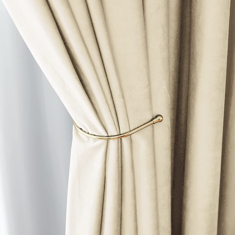 Florane Blackout Curtain Pair, Beige, 52" W x 95" L
