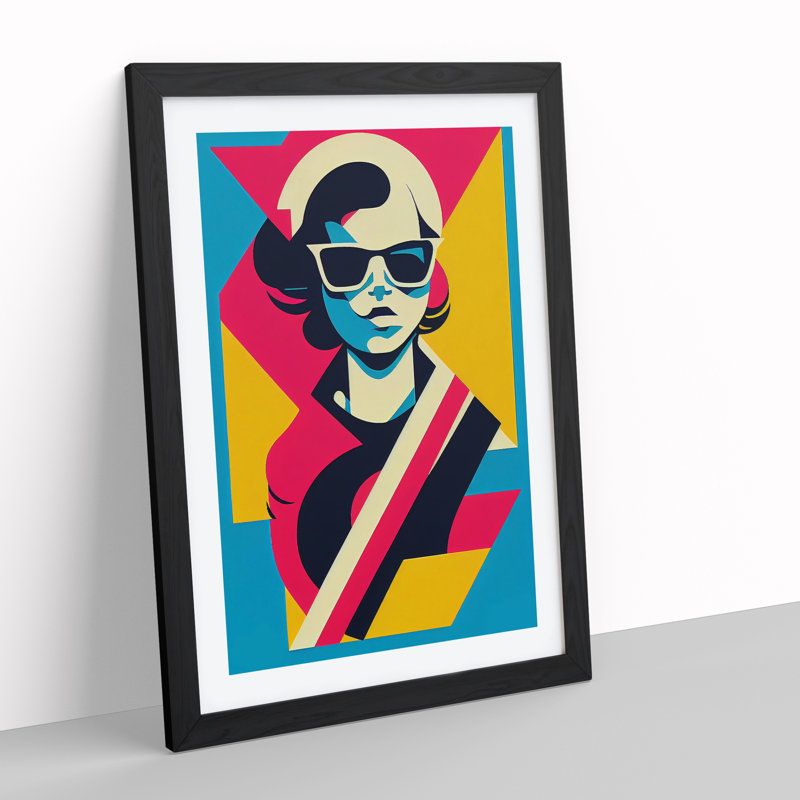 Pop Art Woman - Framed Print, Black Framed, 34cm H x 25cm W x 2cm D