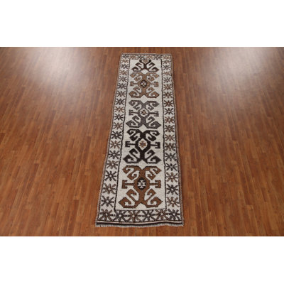 Natural Dye Anatolian Turkish Runner Rug 3x11