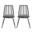 Chaise Deja, 2 pièces avec 2 coussins, gris