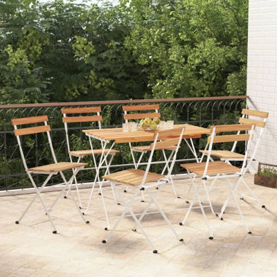 Alliene 6 - Person Acacia Patio Dining Set with Rectangular Table