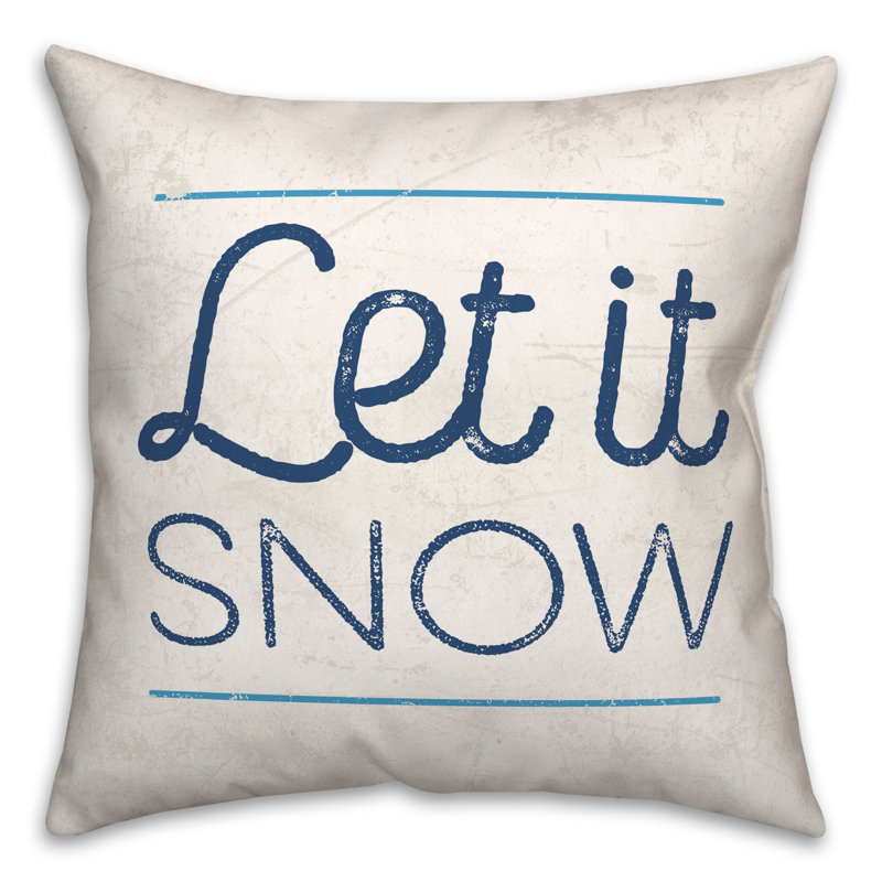  Housse de coussin carré Let It Snow, H 18 po x l 18 po x P 1,5 po