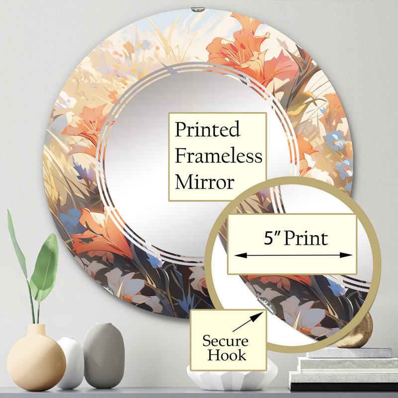 Miroir mural rond Montcerf, 24 po x 24 po