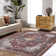 Machine Washable Area Rug Non Slip Oriental Floral Rugs for Living Room Bedrooms Foldable Rugs for Playroom Office Kitchen