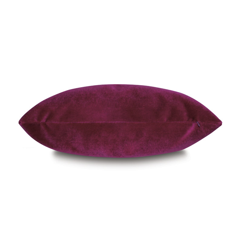 Velvet Square Pillow Cover & Insert, Plush Raspberry, Feather