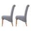 102cm H Linen Upholstered Side Chair in Gray