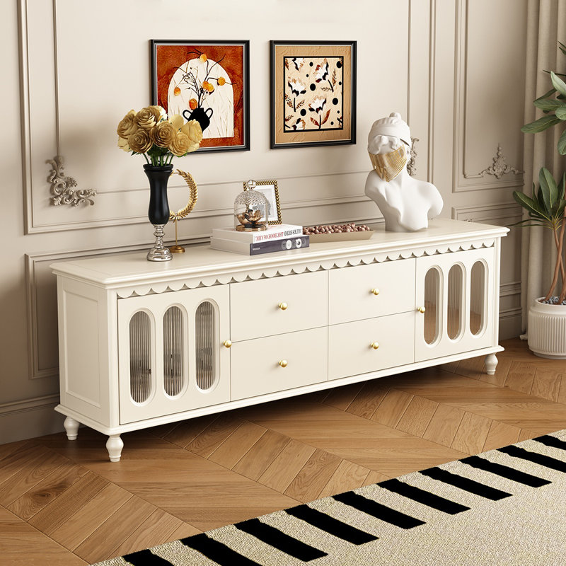 Meuble télé moderne et créatif, H 25,79 po x L 78,74 po x l 16,54 po