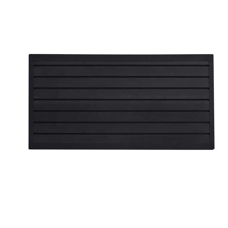 Heavy Duty PVC Slatwall Panel System - 2ft x 4ft Modular Garage Organization Wall for Tools and Storage - Black