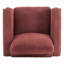 Fauteuil d'appoint rembourré avec accoudoirs en bois massif, fauteuil club carré en tissu bouclé avec coussin épais, chaise d'appoint moderne avec piètement luge pour salon et chambre-1715140336