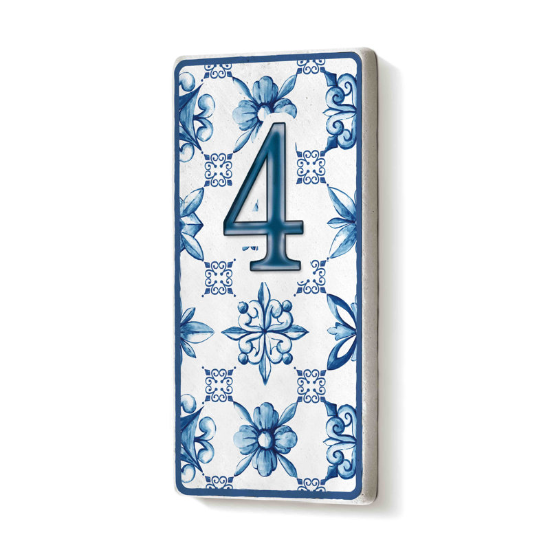 Ewell 15cm H Ceramic Self-Adhesive House Number