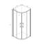 Porte de douche sans cadre double en verre trempé 36 po x l 74,67 po