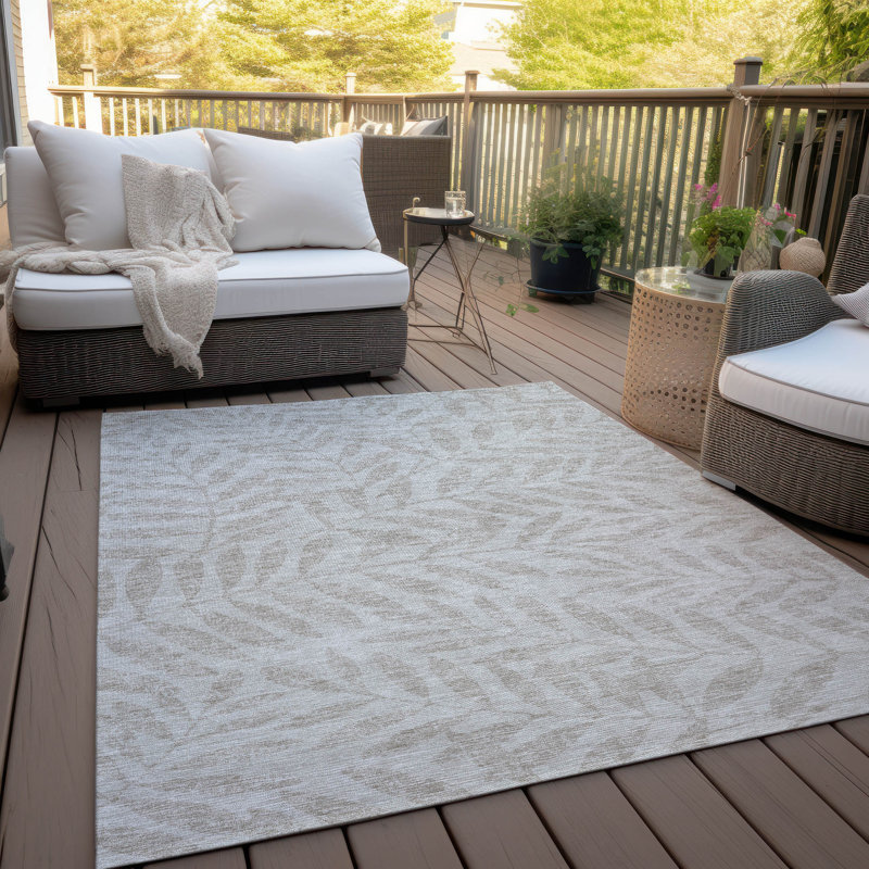 Tapis intérieur / extérieur Lamanna avec envers antidérapant, Rectangle 5 pi x 7 pi 6 po