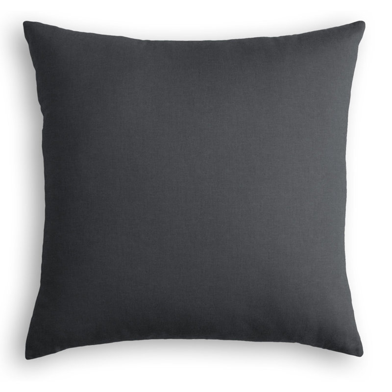 Housse de coussin carrée, 18 po x 18 po, Gris foncé / Bleu, Housse de coussin seulement - sans coussin