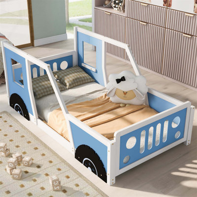 Innovative Classic Car - Shaped Platform Bed with Wheels for Enchanting Sleep and Endless Imagination, Suitable for All Ages