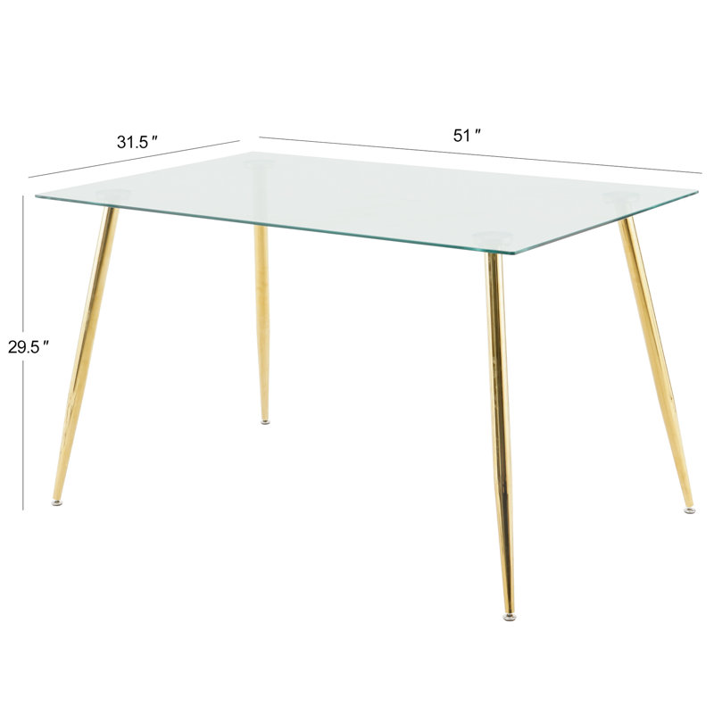 Table de salle à manger moderne Modern, Doré
