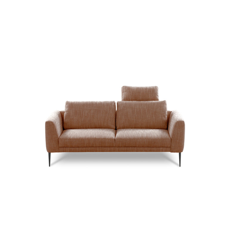 Boucle Sofa, White/Red/Orange, 3