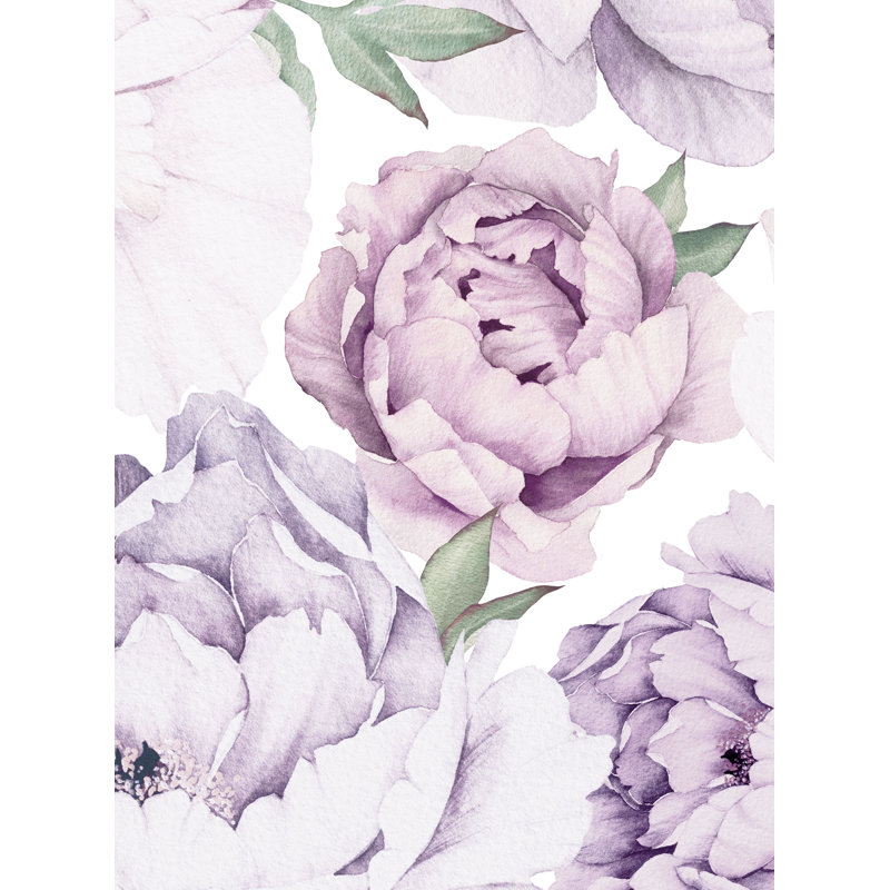 Carreau de papier peint auto-adhésif, L 96 po x l 120 po, Mélange lavande et mauve