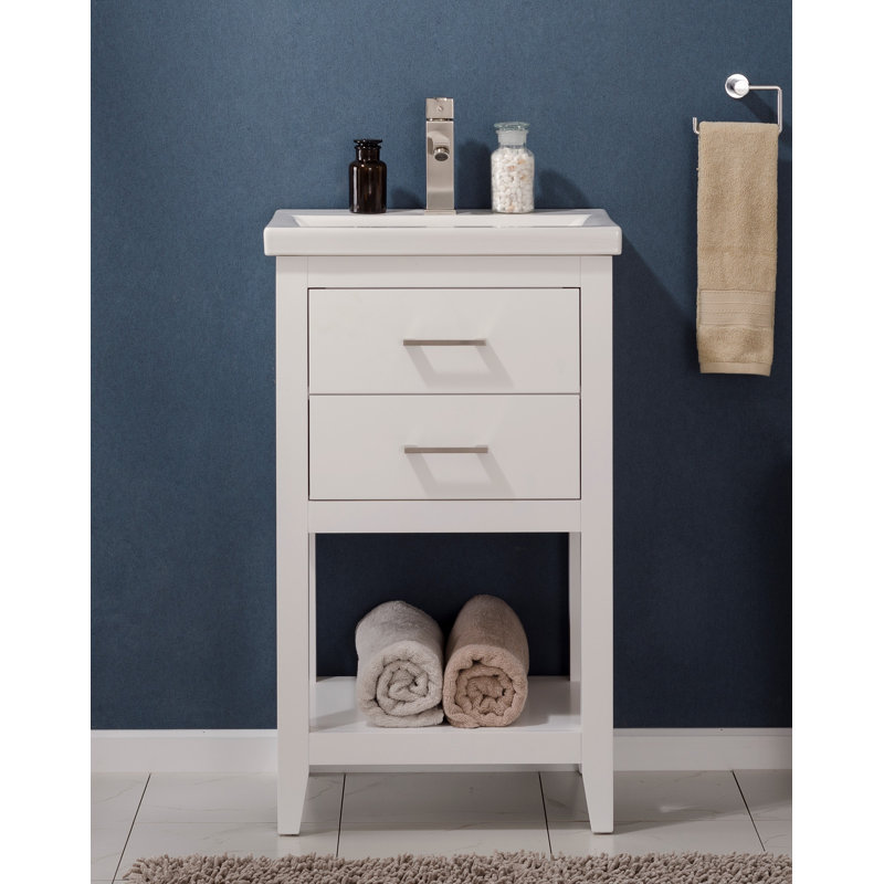 Ensemble de meuble-lavabo simple 20 po Eakins, Blanc