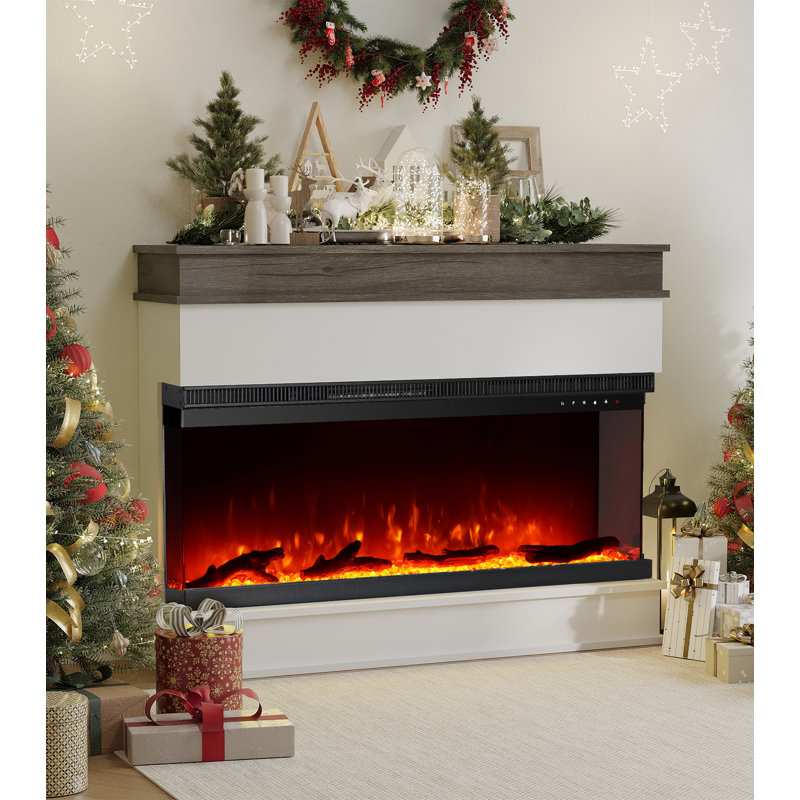 Lark Manor 158cm W Electric Fireplace with 5000 BTU, 83.5cm H x 158cm W x 23cm D