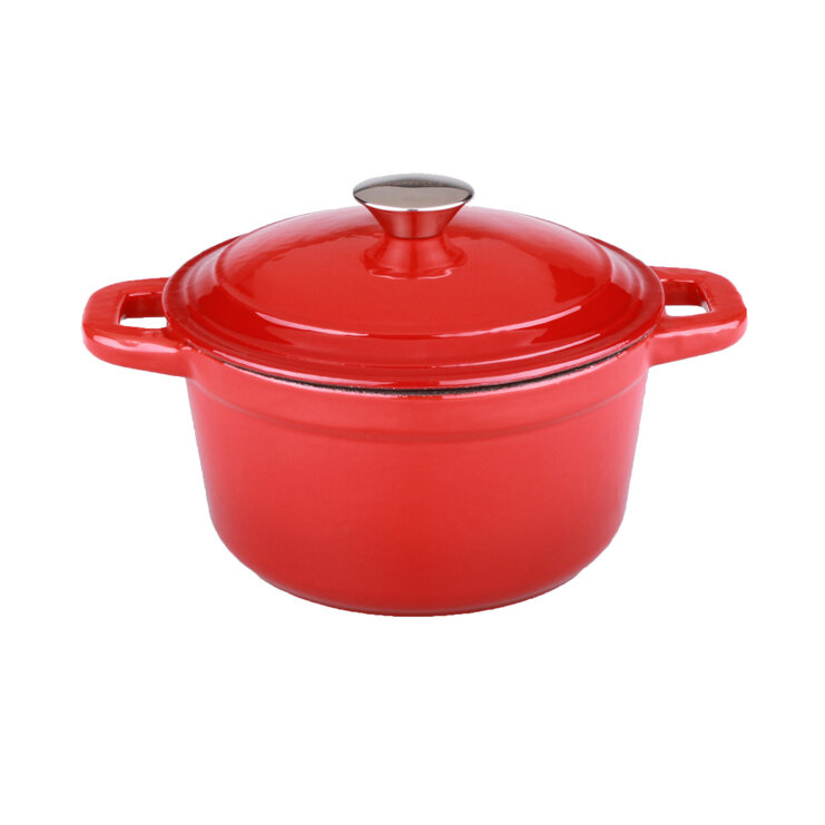 Spice by Tia Mowry 3.5 qt. Non-Stick Enameled Cast Iron Round Dutch Oven