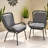 Modern Grey Chair With Cushion And Iron Stand Minimalist Plastic Chairs Long-lasting Seat Water- Covers