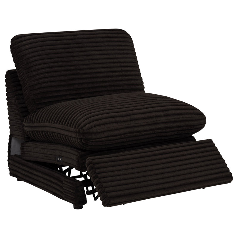 Fauteuil inclinable électrique modulaire Collins brun chocolat, Brun