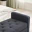 Banc de rangement moderne rembourré, lit de jour capitonné en tissu avec double espace de rangement-1877735854