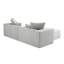 Canapé modulaire rembourré 4 pièces en velours côtelé gris clair avec repose-pieds mobile - entièrement comprimé, aucun assemblage requis-108136871