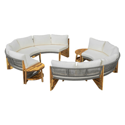 U_STYLE 6 - Person Outdoor Seating Group With Cushions And A Coffee Table(Old Sku:WY000379AAA), Patio Set, Outdoor Sofa Set, Conversation Set