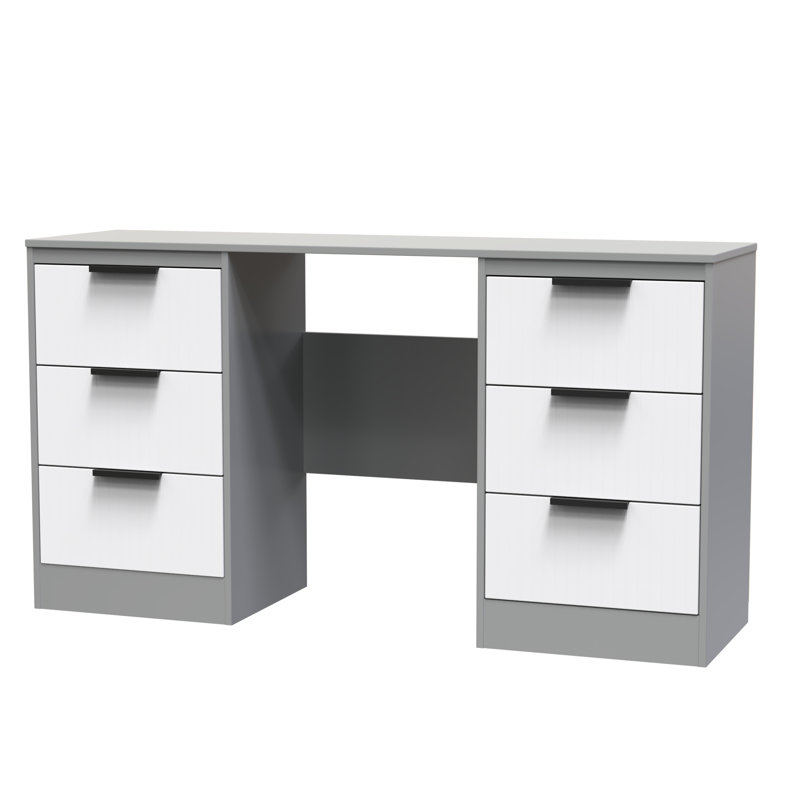 Berklie Dressing Table, White Matt/Dusk Grey