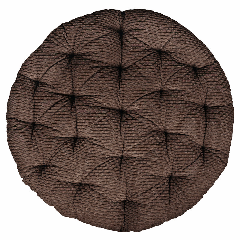 Coussin de siège d'intérieur texturé Papasan, L 48 po x P 48 po, Becklee chocolat