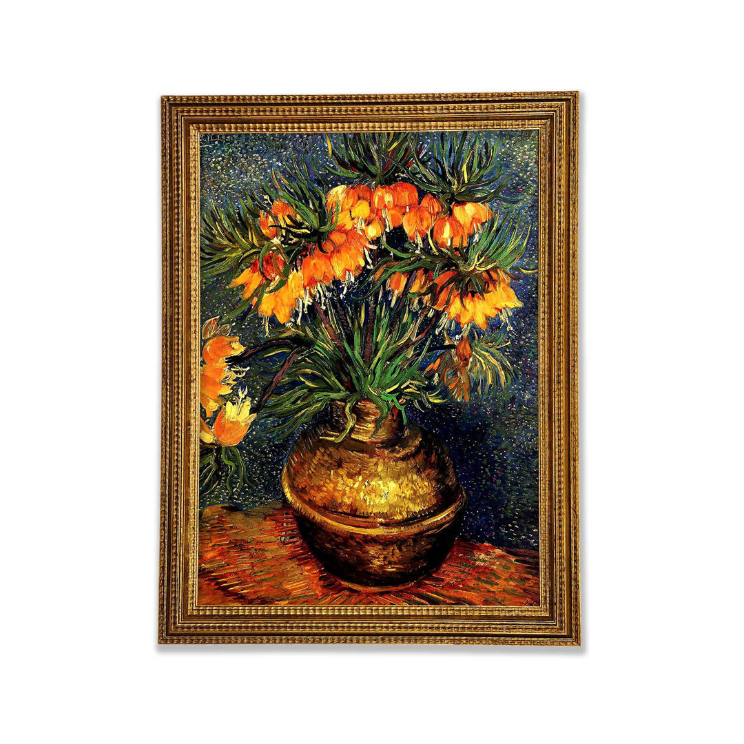 Van Gogh Fritillaries In A Copper Vase - Einzelner Bilderrahmen Kunstdrucke