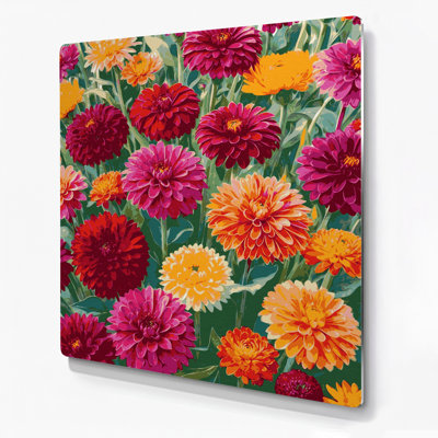 Watercolor Botanical 21 Red Metal Wall Art
