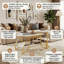 Oval & Round Nesting Coffee Tables (80+52Cm), High-Low Marble Effect Duo With 4-Tier Storage-1166876304
