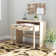 Hundo Contemporary Minimalist Extendable Desk with Drawers